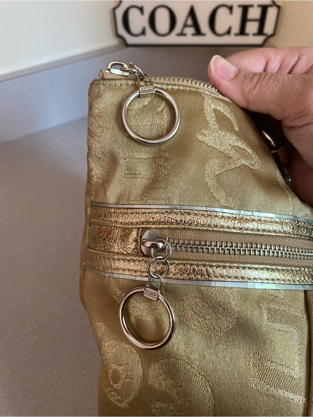 Coach Poppy Story Patch Glam Tote - Picture 14 of 15